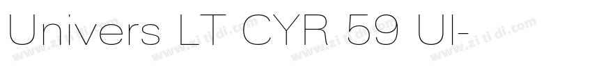 Univers LT CYR 59 Ul字体转换